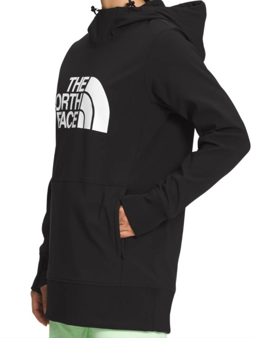 The North Face Women's Black Tekno Hoodie White Logo Size L